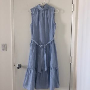 Sleeveless, High Neck Dress